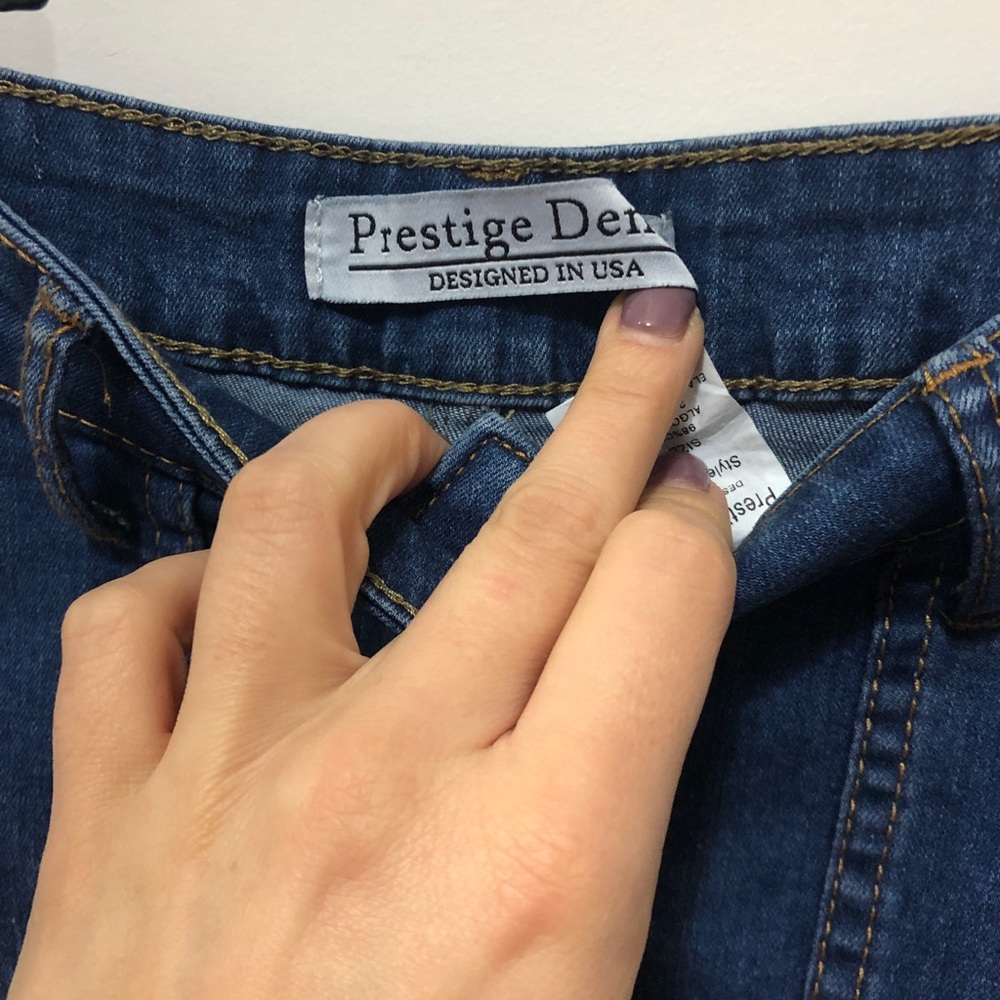 Prestige Denim Button Down Pencil Skirt - Picture 3 of 4